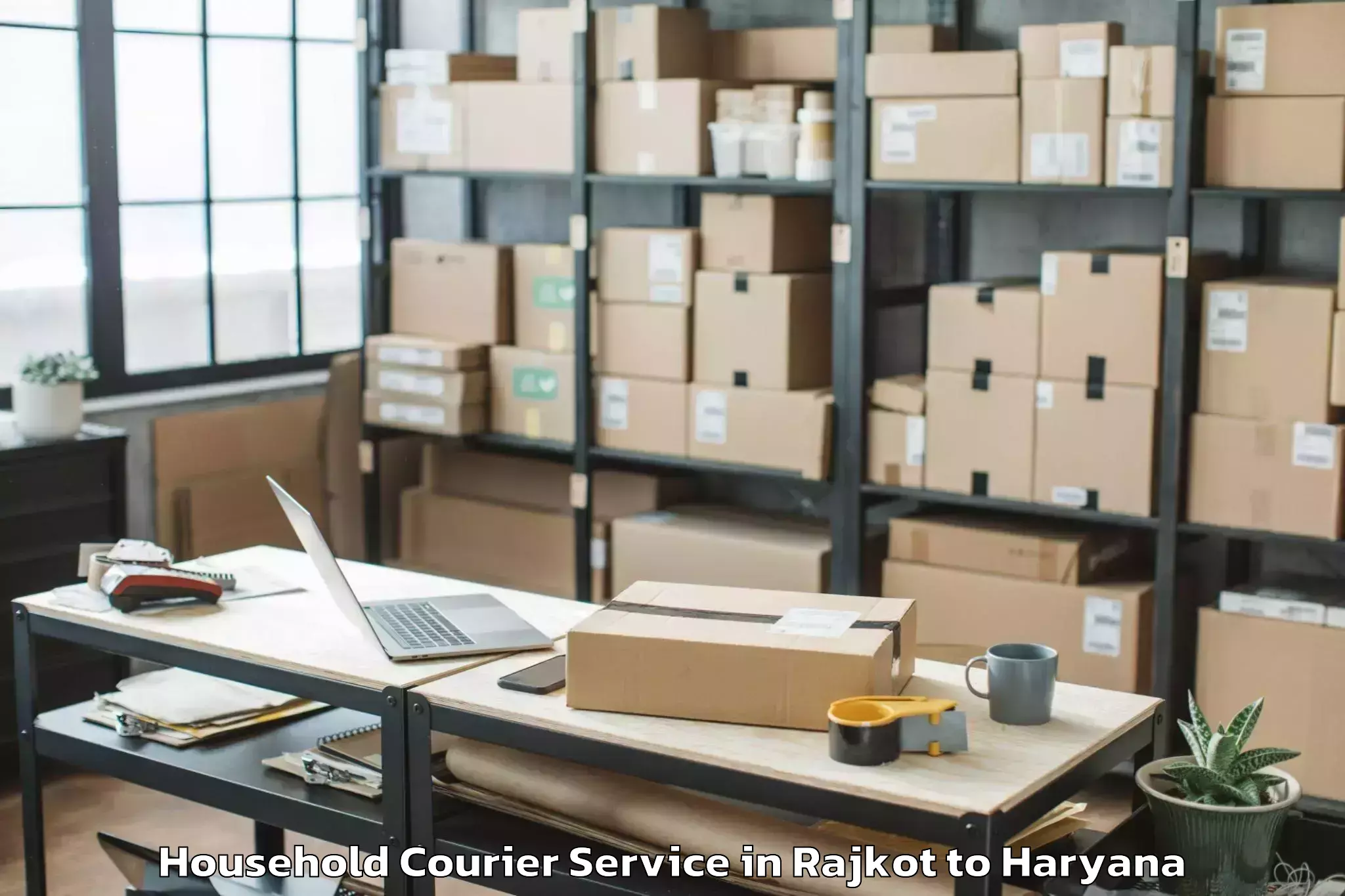 Book Rajkot to Mustafabad Household Courier